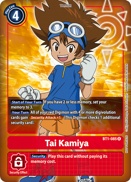 Tai Kamiya [BT1-085] (Buy-A-Box Promo) [Release Special Booster Ver.1.0 Promos] | Card Merchant Takapuna