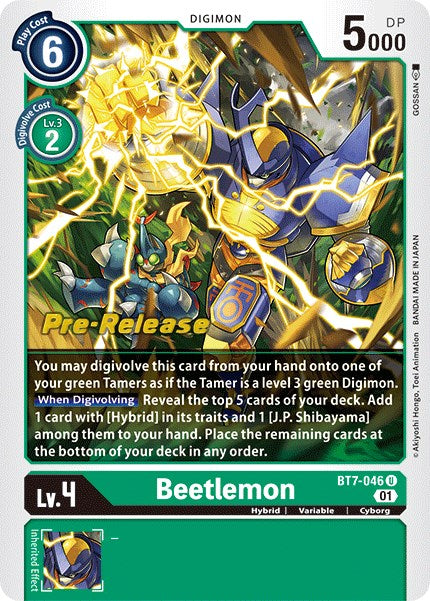 Beetlemon [BT7-046] [Next Adventure Pre-Release Cards] | Card Merchant Takapuna