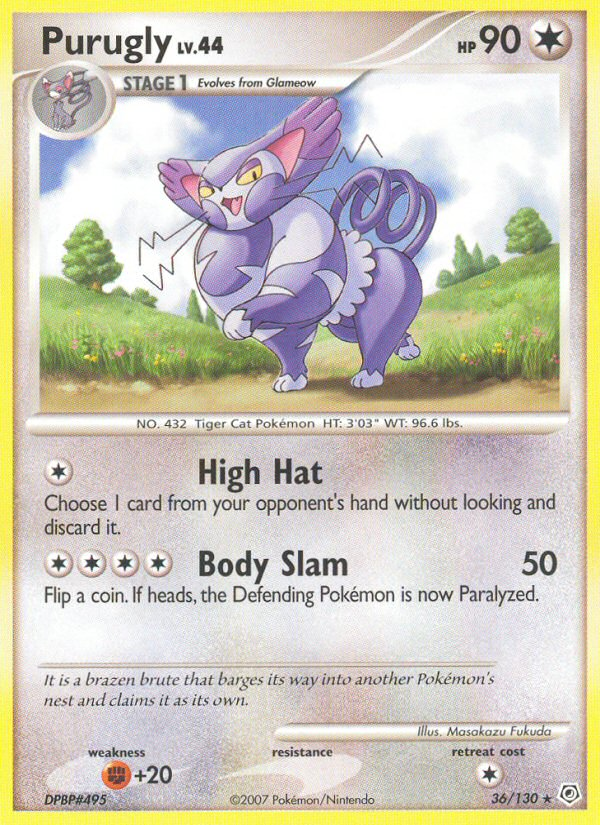 Purugly (36/130) [Diamond & Pearl: Base Set] | Card Merchant Takapuna