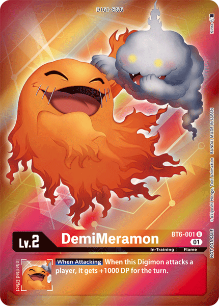 DemiMeramon [BT6-001] (Alternative Art - Box Topper) [Double Diamond] | Card Merchant Takapuna