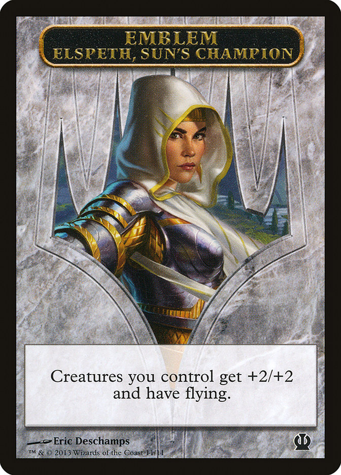 Elspeth, Sun's Champion Emblem [Theros Tokens] | Card Merchant Takapuna