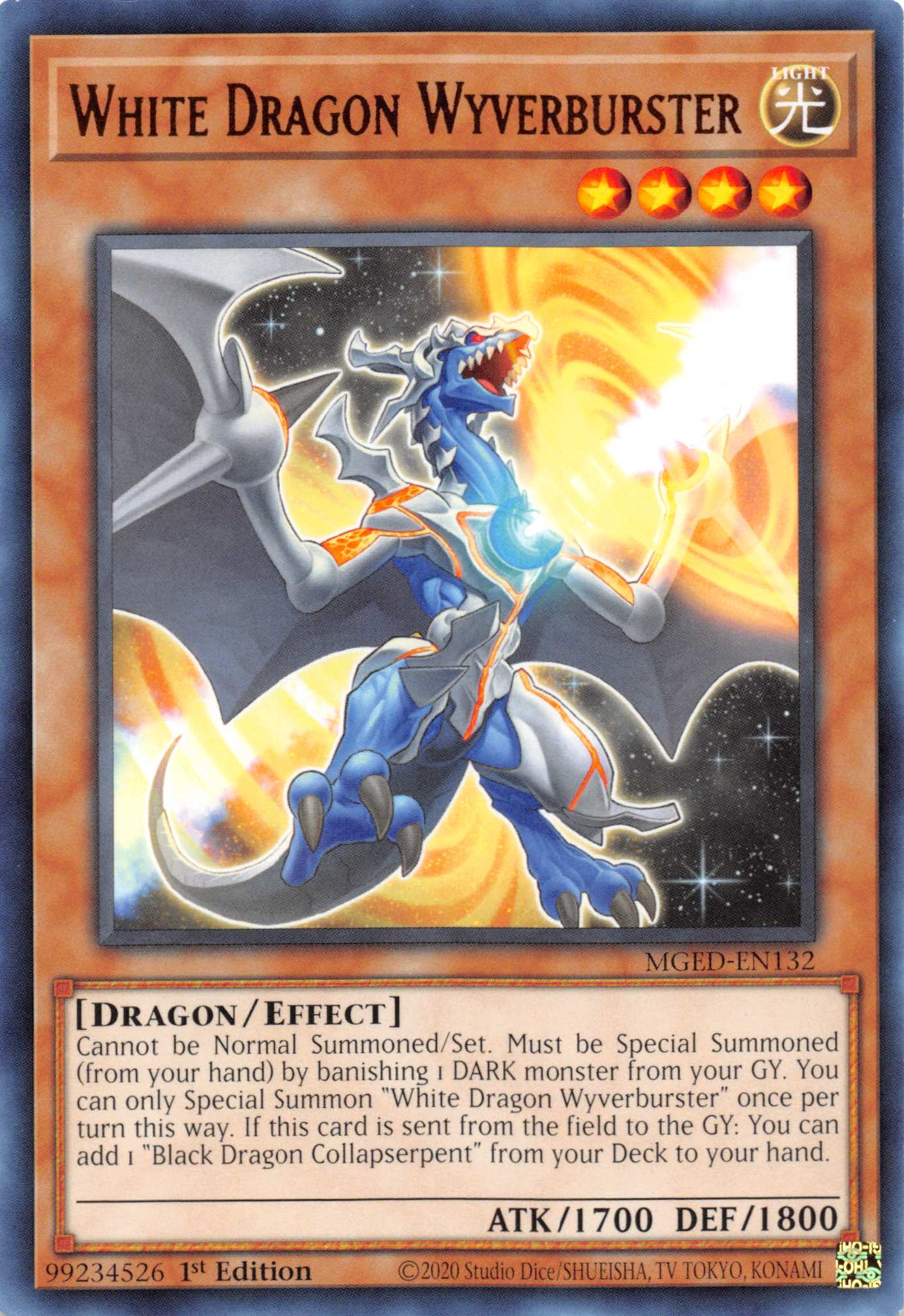 White Dragon Wyverburster [MGED-EN132] Rare | Card Merchant Takapuna