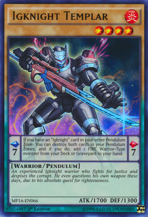 Igknight Templar [MP16-EN066] Ultra Rare | Card Merchant Takapuna