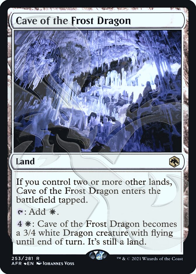 Cave of the Frost Dragon (Ampersand Promo) [Dungeons & Dragons: Adventures in the Forgotten Realms Promos] | Card Merchant Takapuna