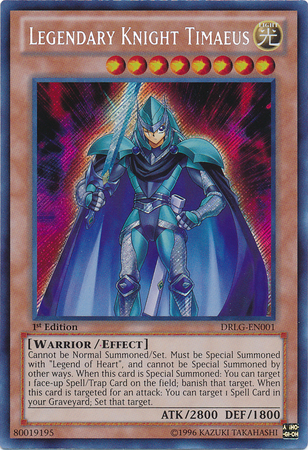 Legendary Knight Timaeus [DRLG-EN001] Secret Rare | Card Merchant Takapuna