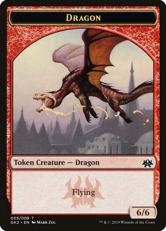 Dragon // Goblin Double-Sided Token [Ravnica Allegiance Guild Kit Tokens] | Card Merchant Takapuna