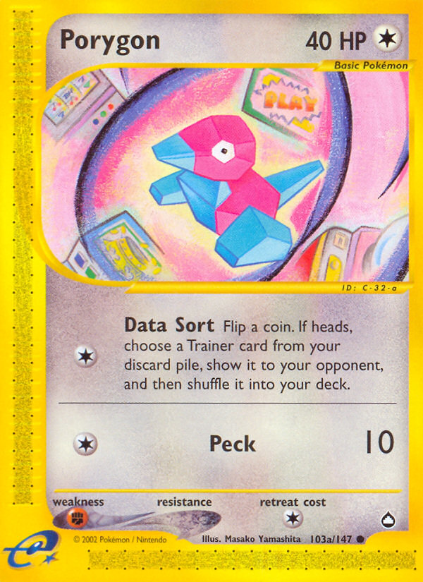 Porygon (103a/147) [Aquapolis] | Card Merchant Takapuna