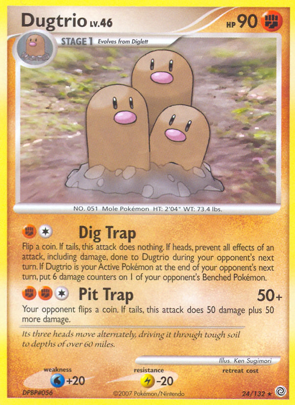 Dugtrio (24/132) [Diamond & Pearl: Secret Wonders] | Card Merchant Takapuna