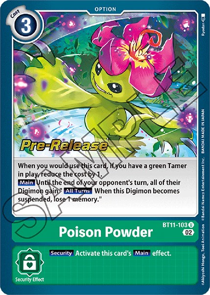 Poison Powder [BT11-103] [Dimensional Phase Pre-Release Promos] | Card Merchant Takapuna