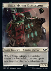 Soldier (002) // Space Marine Devastator Double-Sided Token [Warhammer 40,000 Tokens] | Card Merchant Takapuna