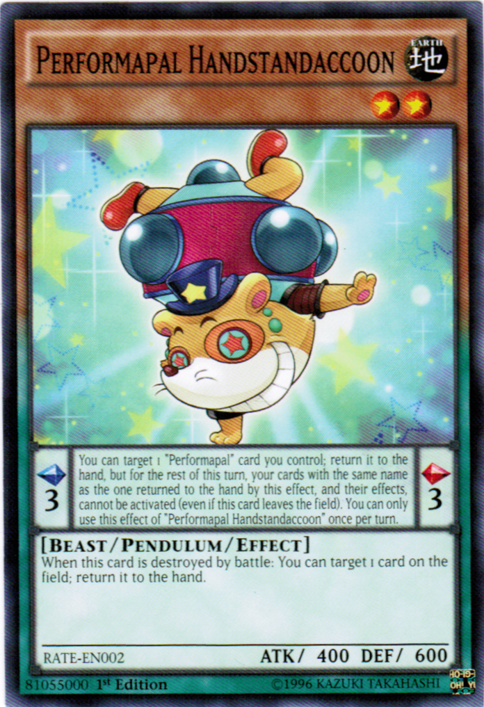 Performapal Handstandaccoon [RATE-EN002] Common | Card Merchant Takapuna