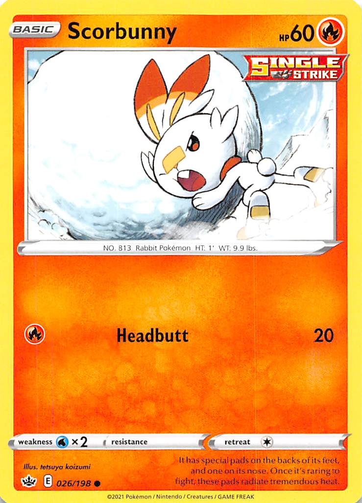 Scorbunny (026/198) [Sword & Shield: Chilling Reign] | Card Merchant Takapuna