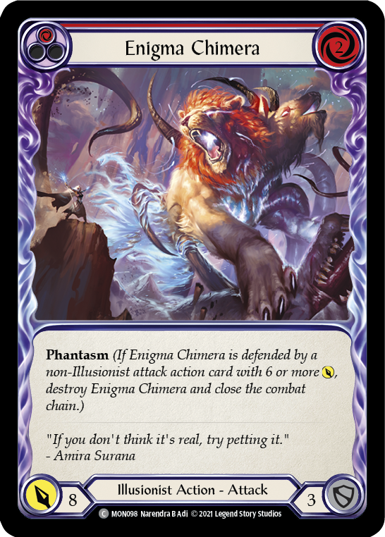 Enigma Chimera (Red) [MON098-RF] (Monarch)  1st Edition Rainbow Foil | Card Merchant Takapuna