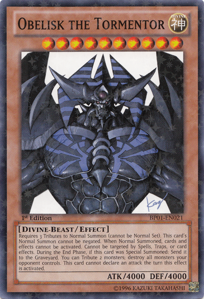 Obelisk the Tormentor [BP01-EN021] Starfoil Rare | Card Merchant Takapuna