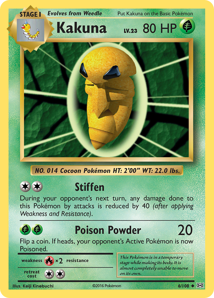 Kakuna (6/108) [XY: Evolutions] | Card Merchant Takapuna