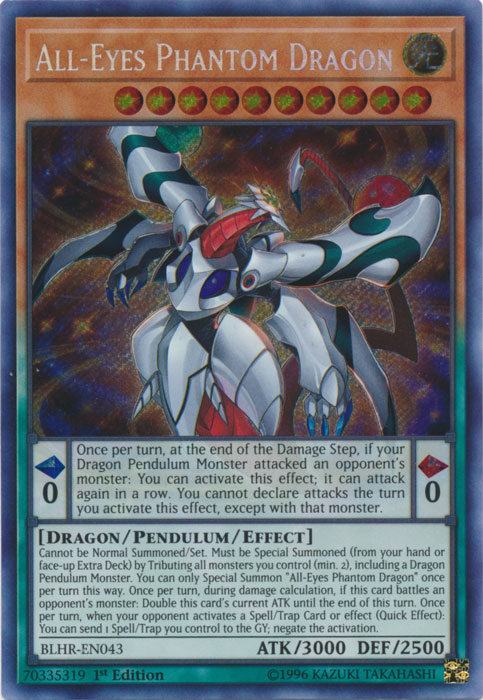 All-Eyes Phantom Dragon [BLHR-EN043] Secret Rare | Card Merchant Takapuna