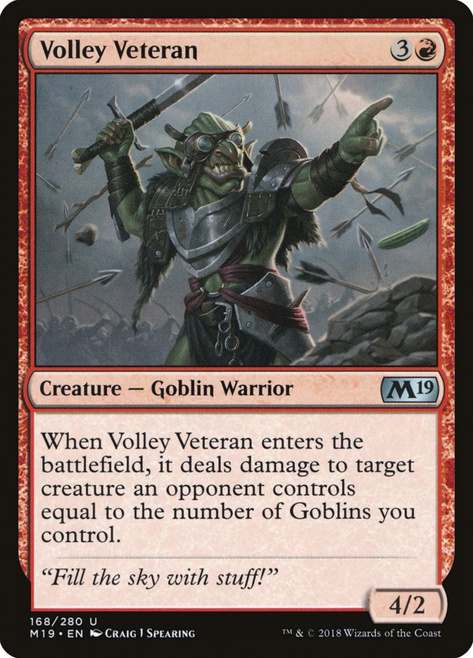 Volley Veteran [Core Set 2019] | Card Merchant Takapuna