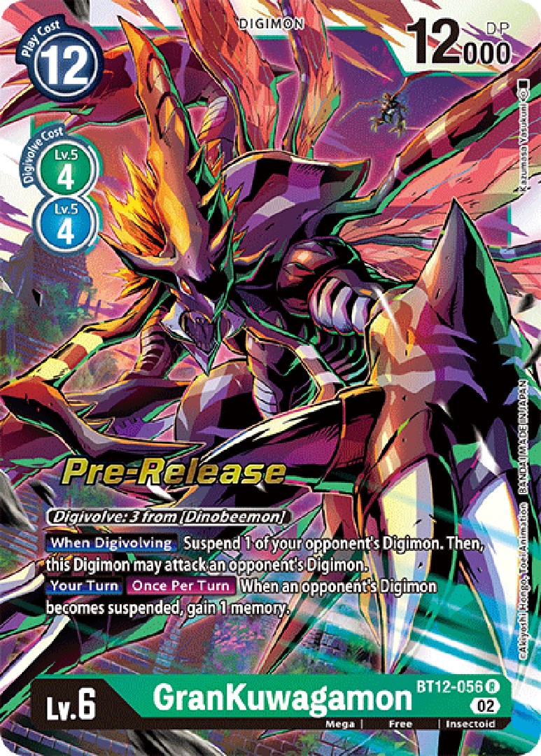 GranKuwagamon [BT12-056] [Across Time Pre-Release Cards] | Card Merchant Takapuna