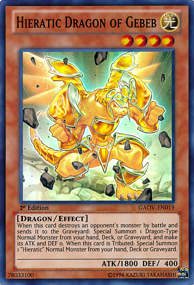 Hieratic Dragon of Gebeb [GAOV-EN019] Super Rare | Card Merchant Takapuna