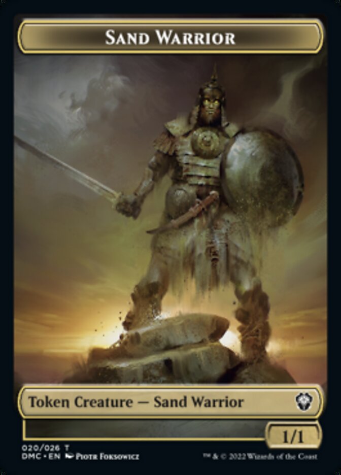 Soldier // Sand Warrior Double-Sided Token [Dominaria United Tokens] | Card Merchant Takapuna