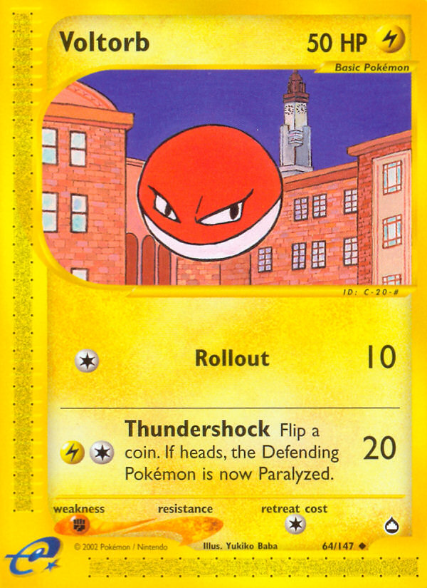 Voltorb (64/147) [Aquapolis] | Card Merchant Takapuna