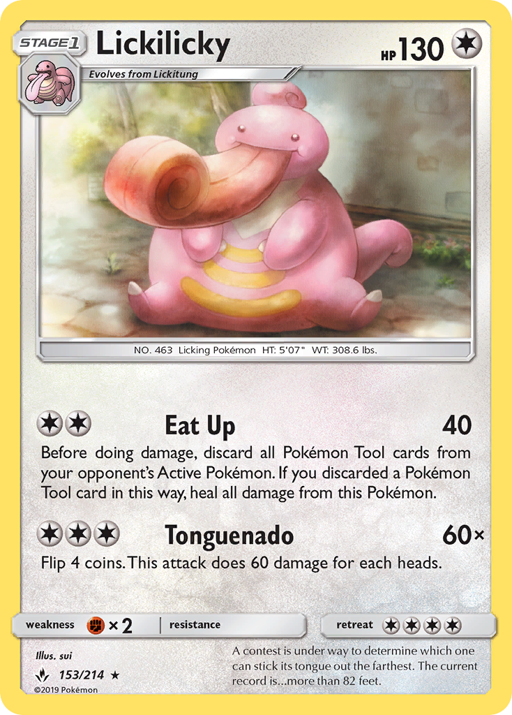 Lickilicky (153/214) [Sun & Moon: Unbroken Bonds] | Card Merchant Takapuna