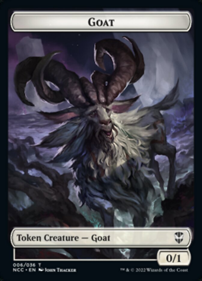 Zombie // Goat Double-Sided Token [Streets of New Capenna Commander Tokens] | Card Merchant Takapuna