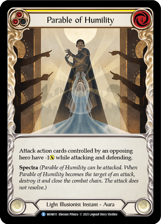 Parable of Humility [MON011-RF] (Monarch)  1st Edition Rainbow Foil | Card Merchant Takapuna