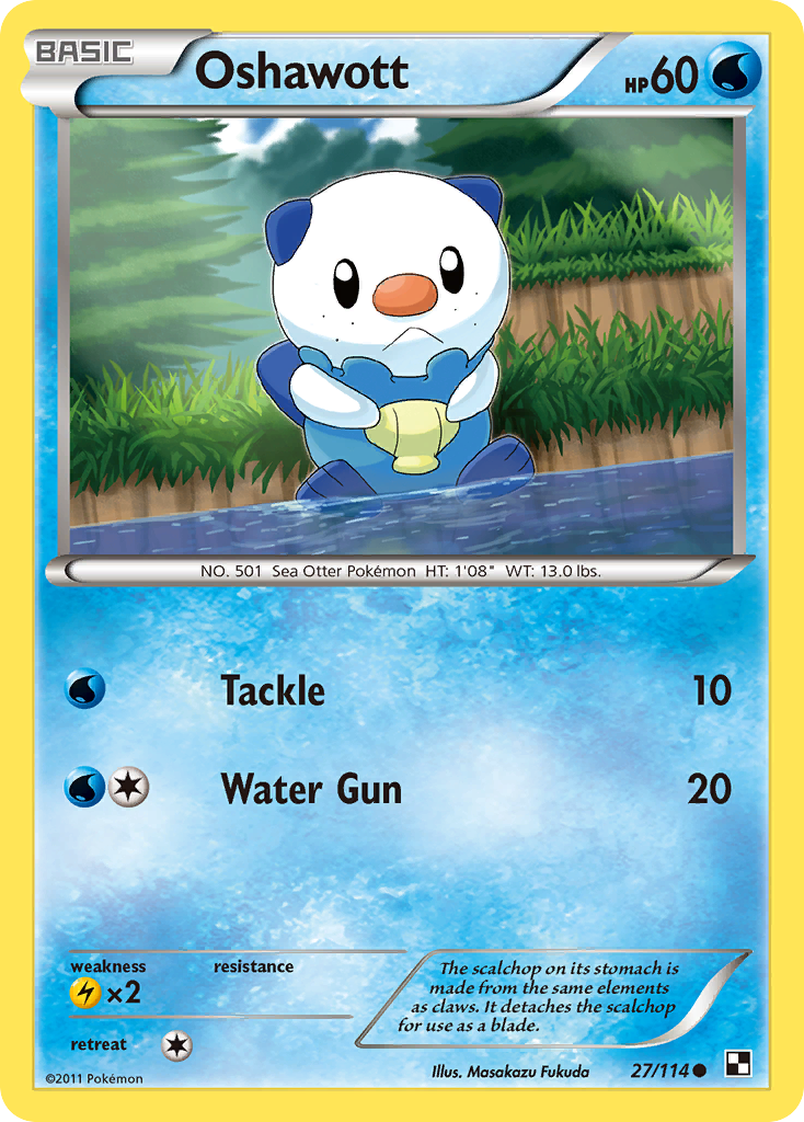 Oshawott (27/114) [Black & White: Base Set] | Card Merchant Takapuna