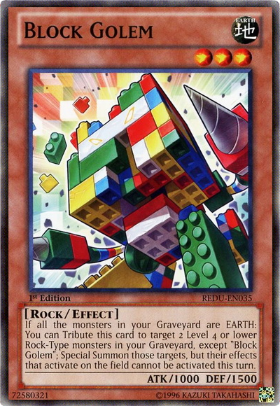 Block Golem [REDU-EN035] Common | Card Merchant Takapuna