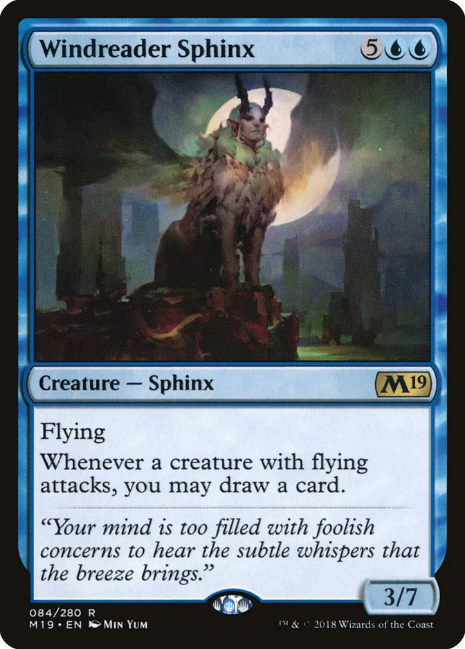 Windreader Sphinx [Core Set 2019] | Card Merchant Takapuna