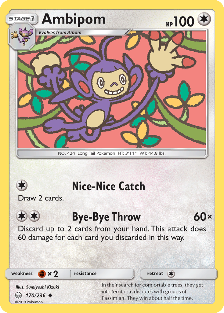 Ambipom (170/236) [Sun & Moon: Cosmic Eclipse] | Card Merchant Takapuna