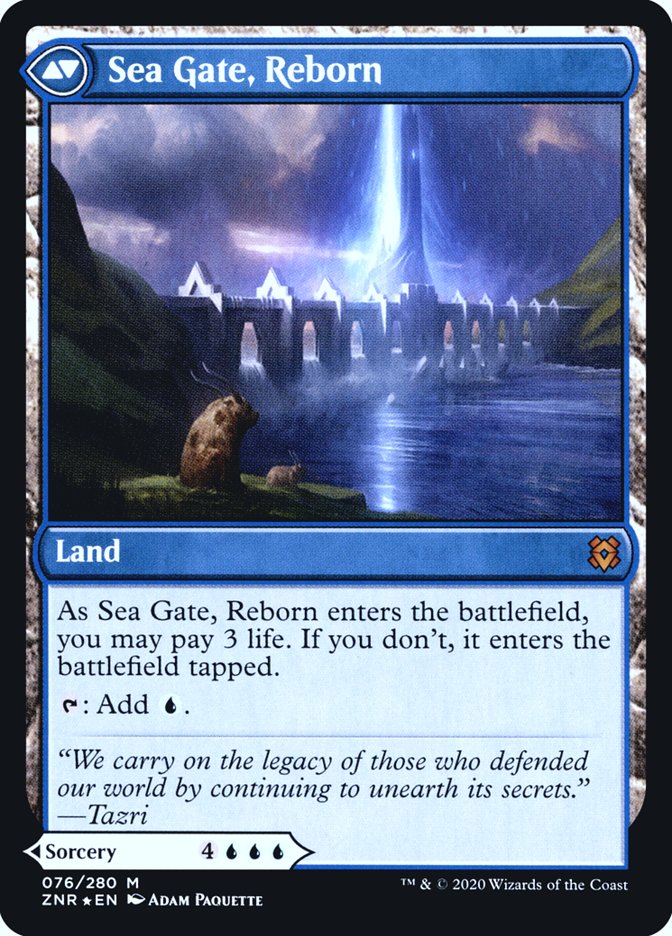 Sea Gate Restoration // Sea Gate, Reborn [Zendikar Rising Prerelease Promos] | Card Merchant Takapuna