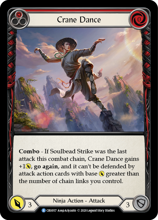 Crane Dance (Red) [CRU057] (Crucible of War)  1st Edition Rainbow Foil | Card Merchant Takapuna