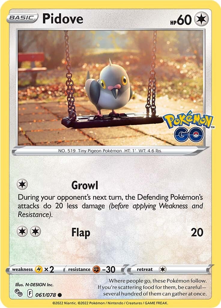 Pidove (061/078) [Pokémon GO] | Card Merchant Takapuna