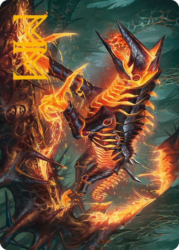 Kuldotha Cackler Art Card (Gold-Stamped Signature) [Phyrexia: All Will Be One Art Series] | Card Merchant Takapuna