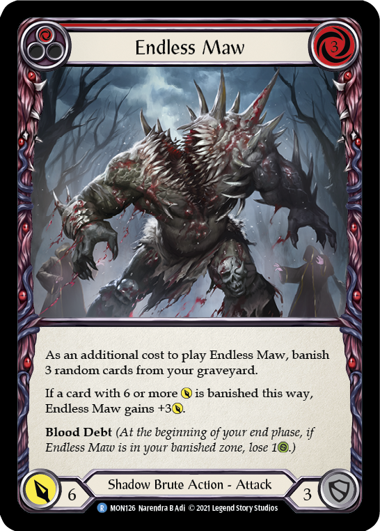 Endless Maw (Red) [MON126-RF] (Monarch)  1st Edition Rainbow Foil | Card Merchant Takapuna