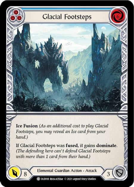 Glacial Footsteps (Blue) [OLD010] (Tales of Aria Oldhim Blitz Deck)  1st Edition Normal | Card Merchant Takapuna