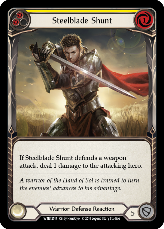 Steelblade Shunt (Yellow) [WTR127-R] (Welcome to Rathe)  Alpha Print Normal | Card Merchant Takapuna