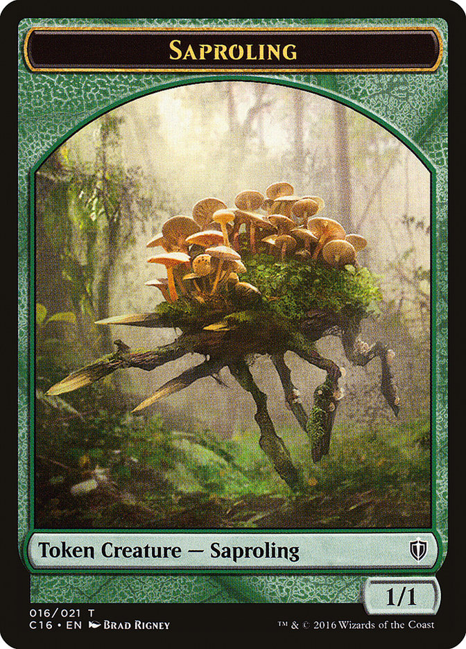 Saproling (016) // Spirit (006) Double-Sided Token [Commander 2016 Tokens] | Card Merchant Takapuna