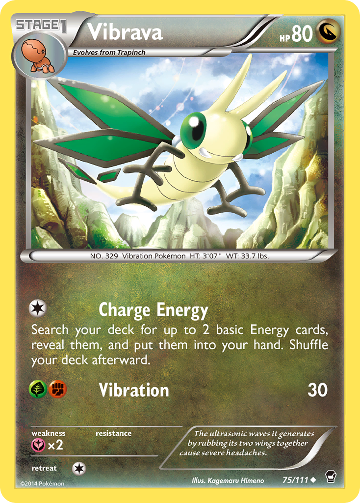 Vibrava (75/111) [XY: Furious Fists] | Card Merchant Takapuna