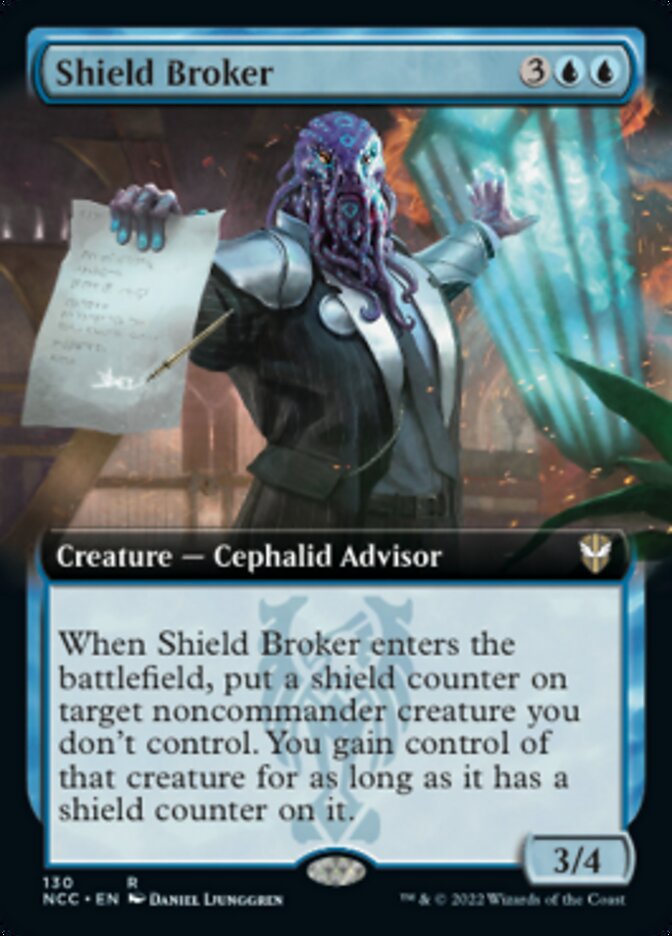 Shield Broker (Extended Art) [Streets of New Capenna Commander] | Card Merchant Takapuna