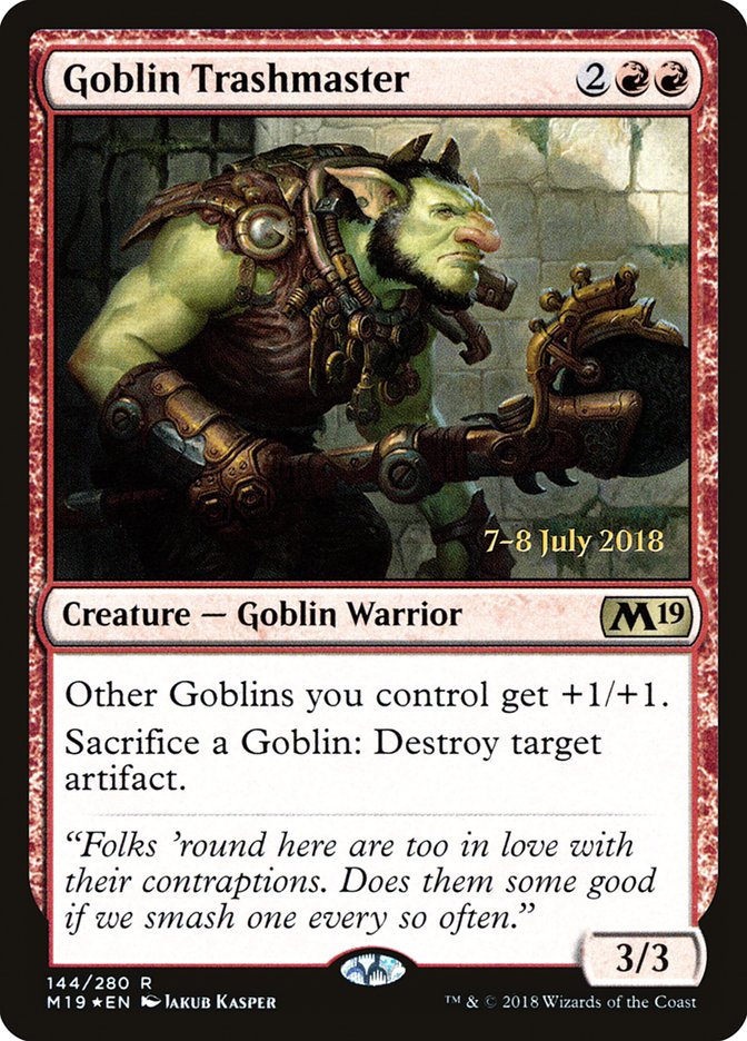 Goblin Trashmaster [Core Set 2019 Prerelease Promos] | Card Merchant Takapuna