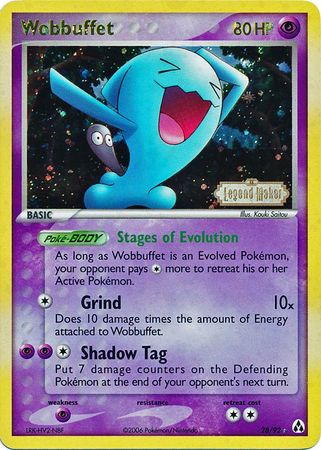 Wobbuffet (28/92) (Stamped) [EX: Legend Maker] | Card Merchant Takapuna