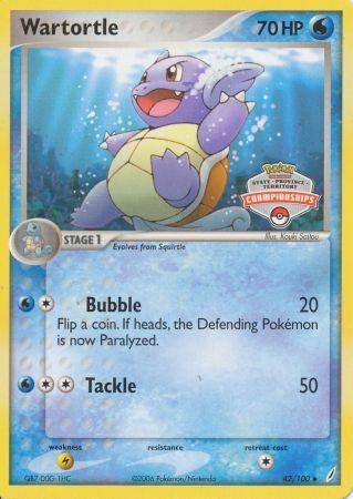 Wartortle (42/100) (States Championship Promo) [EX: Crystal Guardians] | Card Merchant Takapuna