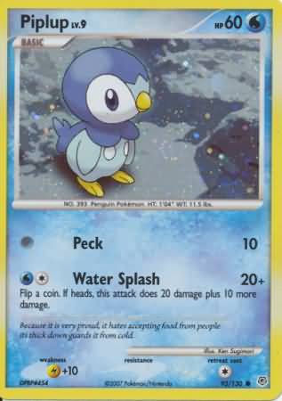 Piplup (93/130) (Cosmos Holo) [Diamond & Pearl: Base Set] | Card Merchant Takapuna