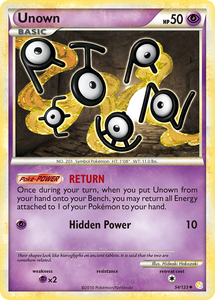 Unown (54/123) [HeartGold & SoulSilver: Base Set] | Card Merchant Takapuna