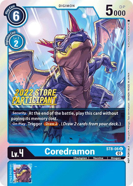 Coredramon [ST8-06] (2022 Store Participant) [Starter Deck: Ulforce Veedramon Promos] | Card Merchant Takapuna