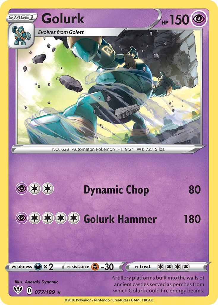 Golurk (077/189) [Sword & Shield: Darkness Ablaze] | Card Merchant Takapuna