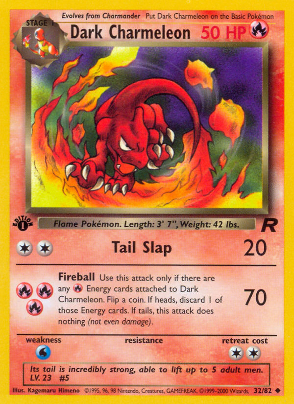 Dark Charmeleon (32/82) [Team Rocket 1st Edition] | Card Merchant Takapuna